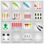 WITOROR Fishing Lures, 144Pcs Fishing Tackle Box Included Crankbaits, Spoon, Hooks, Jigs, Weights and More Fishing Gear Lures Kit Set, Fishing Bait Lure Gear Kit Fishing Gifts for Men Bass Freshwater