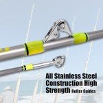 Fiblink 2-Piece Saltwater Offshore Trolling Rod Big Game Rod Conventional Boat Fishing Pole (6'6" - 2pc - 80-120lbs)