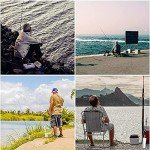 Fishing Rod Holder, 4 Pack Fishing Pole Holders Ground, Rod Holders for Bank Fishing, Beach Support Stand Reinforced PVC, 4 Free Alarm Bells