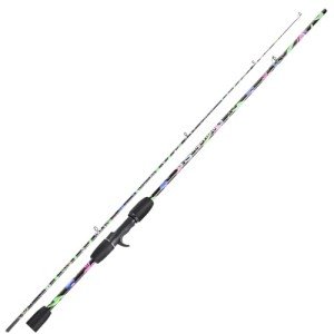 Sougayilang Fishing Rod, 2-Piece Fiber Glass Casting Rod with EVA Grip, Smooth Transition Fishing Pole- 6'0"