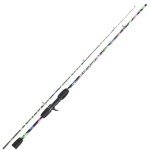 Sougayilang Fishing Rod, 2-Piece Fiber Glass Casting Rod with EVA Grip, Smooth Transition Fishing Pole- 6'0"