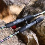 Sougayilang Fishing Rod, 2-Piece Fiber Glass Casting Rod with EVA Grip, Smooth Transition Fishing Pole- 6'0"