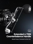 Piscifun Alijoz 400 LC Trolling Reel with Line Counter, Aluminum Alloy Frame Casting Reel 38Lbs Max Drag, 8+1 Stainless Bearings Fishing Reel for Fresh & Saltwater Musky, Right Hand Black