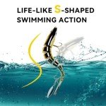 SOSOFISH Fishing Lures with Spinner Baits Blades for Topwater, Swimbait for Trout and Bass Slow Sinking, 5pcs Fishing Hard Baits (8D)