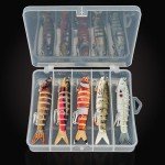 SOSOFISH Fishing Lures with Spinner Baits Blades for Topwater, Swimbait for Trout and Bass Slow Sinking, 5pcs Fishing Hard Baits (8D)