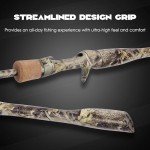 Camo Casting Fishing Rod Medium 2 Piece Fishing Rods with Case/Bag Carbon Fiber Fishing Pole with SIC Ring Stainless Guides for Freshwater, Trout, Bass, Walleye, Crappie Etc.