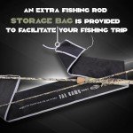 Camo Casting Fishing Rod Medium 2 Piece Fishing Rods with Case/Bag Carbon Fiber Fishing Pole with SIC Ring Stainless Guides for Freshwater, Trout, Bass, Walleye, Crappie Etc.