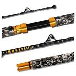 Fiblink 1-Piece Saltwater Offshore Trolling Rod 6-Feet Big Game Rod Conventional Boat Fishing Pole (30-50 lbs)