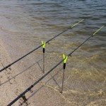 FASPLORE 4-Pack Telescopic Fishing Rod Holders for Ground Fishing Rod Holders Stand Fishing Pole Rack for Bank (4pcs-20 inches)