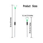 FASPLORE 4-Pack Telescopic Fishing Rod Holders for Ground Fishing Rod Holders Stand Fishing Pole Rack for Bank (4pcs-20 inches)
