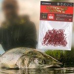 XFISHMAN Octopus Hook - Circle Hooks, Freshwater & Saltwater, Red, Size 4, 100-Pack