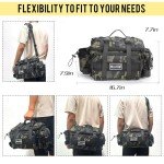 Sougayilang Fishing Tackle Bags with 3600 Tackle Tray - Fishing Tackle Storage Bags for Saltwater or Freshwater Fishing Gear - Padded Shoulder Strap - Tackle Box Bag Fishing Bag(Green)