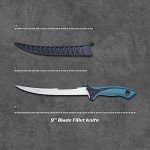 KNINE OUTDOORS 6PCS Fishing Tool Kit, Fishing Pliers, Fish Fillet Knife, Fishing Gripper, Fishing Scissors for Braided line, Fishing Gear and Equipment, Fishing Gifts for Men