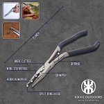 KNINE OUTDOORS 6PCS Fishing Tool Kit, Fishing Pliers, Fish Fillet Knife, Fishing Gripper, Fishing Scissors for Braided line, Fishing Gear and Equipment, Fishing Gifts for Men