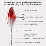 MTKZKAF Top Water Fishing Lures Whopper Popper Fishing Lure for Bass topwater 3D Eyes Bait with Propeller Tail for Catfish,Pike Perch Floating Pencil Bass Freshwater or Saltwater