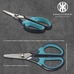 KNINE OUTDOORS 6PCS Fishing Tool Kit, Fishing Pliers, Fish Fillet Knife, Fishing Gripper, Fishing Scissors for Braided line, Fishing Gear and Equipment, Fishing Gifts for Men