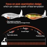 MTKZKAF Top Water Fishing Lures Whopper Popper Fishing Lure for Bass topwater 3D Eyes Bait with Propeller Tail for Catfish,Pike Perch Floating Pencil Bass Freshwater or Saltwater