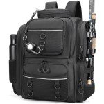 WANOON 42L Waterproof Fishing Bag with Rod Holder,A Movable Partition and An Insulated Liner, It Is also A Large Lightweight Hiking Backpack
