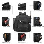 WANOON 42L Waterproof Fishing Bag with Rod Holder,A Movable Partition and An Insulated Liner, It Is also A Large Lightweight Hiking Backpack