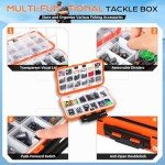 PLUSINNO 449pcs Fishing Gear Accessories Kit, Fishing Tackle Box with Tackle Included, Fishing Hooks, Fishing Weights Sinkers, Jig Heads, Fishing Tackle Set Equipment for Bass Trout, Gifts for men