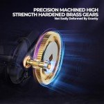 Piscifun Alijoz 400 Baitcaster Fishing Reel, 35Lbs Max Drag Aluminum Alloy Frame Baitcasting Reel, 6.6:1 Gear Ratio Freshwater & Saltwater Low Profile Casting Reel for Musky, Blue-Violet Right Handle