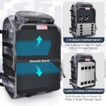 rillrun Fishing Backpack with Rod Holders, Ultimate Tackle Box Bakpack for Men, 42L Large Tackle Bag Store Fishing Gear
