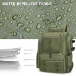 WANOON Fishing Backpack With Rod Holder,Tackle Backpack with 4 Tackle Boxes .Large Fishing Bag