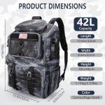 rillrun Fishing Backpack with Rod Holders, Ultimate Tackle Box Bakpack for Men, 42L Large Tackle Bag Store Fishing Gear