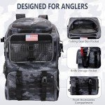 rillrun Fishing Backpack with Rod Holders, Ultimate Tackle Box Bakpack for Men, 42L Large Tackle Bag Store Fishing Gear