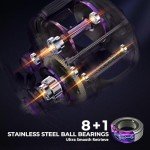 Piscifun Alijoz 400 Baitcaster Fishing Reel, 35Lbs Max Drag Aluminum Alloy Frame Baitcasting Reel, 6.6:1 Gear Ratio Freshwater & Saltwater Low Profile Casting Reel for Musky, Blue-Violet Right Handle