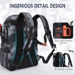 rillrun Fishing Backpack with Rod Holders, Ultimate Tackle Box Bakpack for Men, 42L Large Tackle Bag Store Fishing Gear