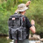 rillrun Fishing Backpack with Rod Holders, Ultimate Tackle Box Bakpack for Men, 42L Large Tackle Bag Store Fishing Gear