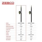Zebco Big Cat Spincast Reel and Fishing Rod Combo, 8-Foot 2-Piece Fishing Pole, Dial-Adjustable Magnum Drag, Pre-Spooled with 25-Pound Hi-Vis Line, Size 80 Reel, Forest Green
