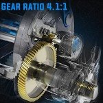 Burning Shark Trolling Reel Saltwater Level Wind Reels, Drag Reels Boat Fishing for Sea Bass Grouper Salmon- AAT40L