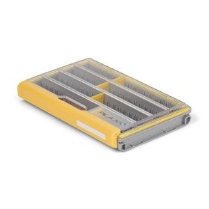 Plano EDGE 3600 Premium Tackle Utility Box, Gray and Yellow with Clear Lid, Rust-Resistant and Waterproof, Customizable Tackle Protection Organization