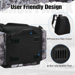 Piscifun Fishing Tackle Backpack with Rod Holders & 4 Tackle Boxes, Waterproof Rain Cover, Bottle Holder, Water-resistant Fishing Bag Store Fishing Gear & Equipment, Veil Camouflage