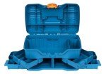 Flambeau Outdoors NextGen 4/0 Medium Fishing Tackle Box, 4 Pivot Trays, 23 Compartments, Advanced Tackle Storage Organizer, Blue