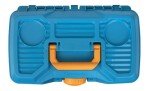 Flambeau Outdoors NextGen 4/0 Medium Fishing Tackle Box, 4 Pivot Trays, 23 Compartments, Advanced Tackle Storage Organizer, Blue