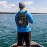 Piscifun Fishing Tackle Backpack with Rod & Gear Holder, Lightweight Outdoor Water-Resistant Fishing Shoulder Storage Bag with Protective Rain Cover, Black
