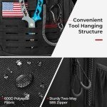 Piscifun Fishing Tackle Backpack with Rod & Gear Holder, Lightweight Outdoor Water-Resistant Fishing Shoulder Storage Bag with Protective Rain Cover, Black