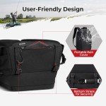 Piscifun Fishing Tackle Backpack with Rod & Gear Holder, Lightweight Outdoor Water-Resistant Fishing Shoulder Storage Bag with Protective Rain Cover, Black