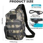 DEILAI Fishing Bag Fishing Tackle Backpack with Rod Holder Waterproof Gear Sling Bag Fly Fishing Gift for Men and Women, Hunting Travel Hiking, Scorpio camouflage color