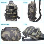 DEILAI Fishing Bag Fishing Tackle Backpack with Rod Holder Waterproof Gear Sling Bag Fly Fishing Gift for Men and Women, Hunting Travel Hiking, Scorpio camouflage color