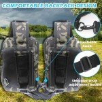 DEILAI Fishing Bag Fishing Tackle Backpack with Rod Holder Waterproof Gear Sling Bag Fly Fishing Gift for Men and Women, Hunting Travel Hiking, Scorpio camouflage color
