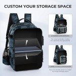 KastKing BaitSpace 50L Fishing Tackle Backpack, Water-Resistant Fishing Bag With Removable Bait Binder & 4 Tackle Boxes, Rod Holders, Durable Ripstop Nylon For Fishing Gear and Equipment, Blue Camo
