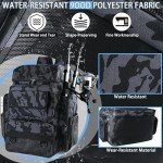 YOLIBON Fishing Tackle Backpack With Rod Holders, 45L Large Tackle Bag & Fishing Tackle Backpack for Fishing, Camping, Hiking,Camouflage