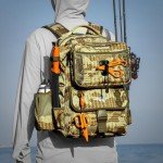 KastKing BaitSpace 50L Fishing Tackle Backpack with Removable Bait Binder & 4 Tackle Boxes, Rod Holders Storage Fishing Gear