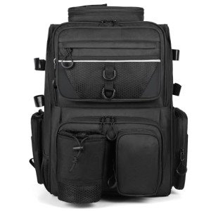 LEOMOO Fishing Tackle Backpack With Rod Holders, 40L Large Backpack for Fishing, Camping, Hiking