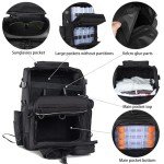 LEOMOO Fishing Tackle Backpack With Rod Holders, 40L Large Backpack for Fishing, Camping, Hiking