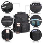 LEOMOO Fishing Tackle Backpack With Rod Holders, 40L Large Backpack for Fishing, Camping, Hiking